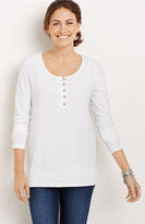 Thumbnail for your product : J. Jill Embroidered Henley tee