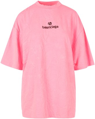 balenciaga t shirt womens pink