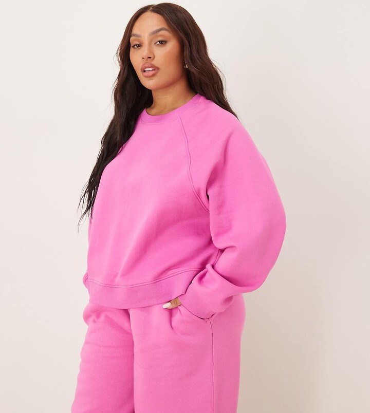 ASOS Curve ASOS DESIGN Curve oversized brushback sweatshirt with