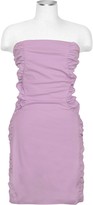 Thumbnail for your product : Hafize Ozbudak Lavender Cut-out Back Strapless Mini Cotton Dress