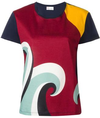 RED Valentino colour block printed blouse