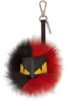 Thumbnail for your product : Fendi Black and Red Bag Bugs Fur Keychain