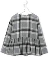 Thumbnail for your product : Il Gufo peplum check blouse