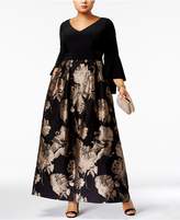 Thumbnail for your product : Xscape Evenings Plus Size Brocade Bell-Sleeve Gown
