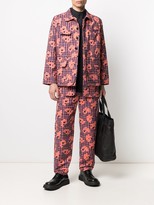 Thumbnail for your product : Henrik Vibskov Floral-Print Slim-Cut Trousers