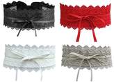 Thumbnail for your product : Imixshopcs Women's Lace Obi Waist Belt Faux Leather Wide Band Boho Cincher Belt for Dress