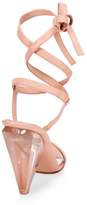 Thumbnail for your product : Gianvito Rossi Leather Ankle Wrap Sandals
