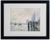 Thumbnail for your product : Trademark Fine Art 16'' x 20'' ''The Thames Below Westminster'' Framed Canvas Wall Art by Claude Monet