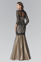 Thumbnail for your product : Elizabeth K - Three Quarter Sleeve Lace Trumpet Gown GL2107