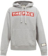 Thumbnail for your product : Gucci The Face-print Cotton Hooded Sweatshirt - Grey