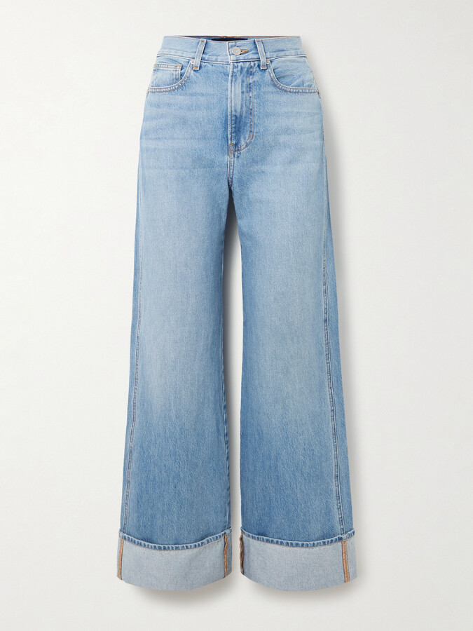 Veronica Beard Taylor High-rise Wide-leg Jeans - Blue