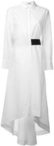 Brunello Cucinelli - robe-chemise asymétrique - women - coton/Polyamide/Laiton - M