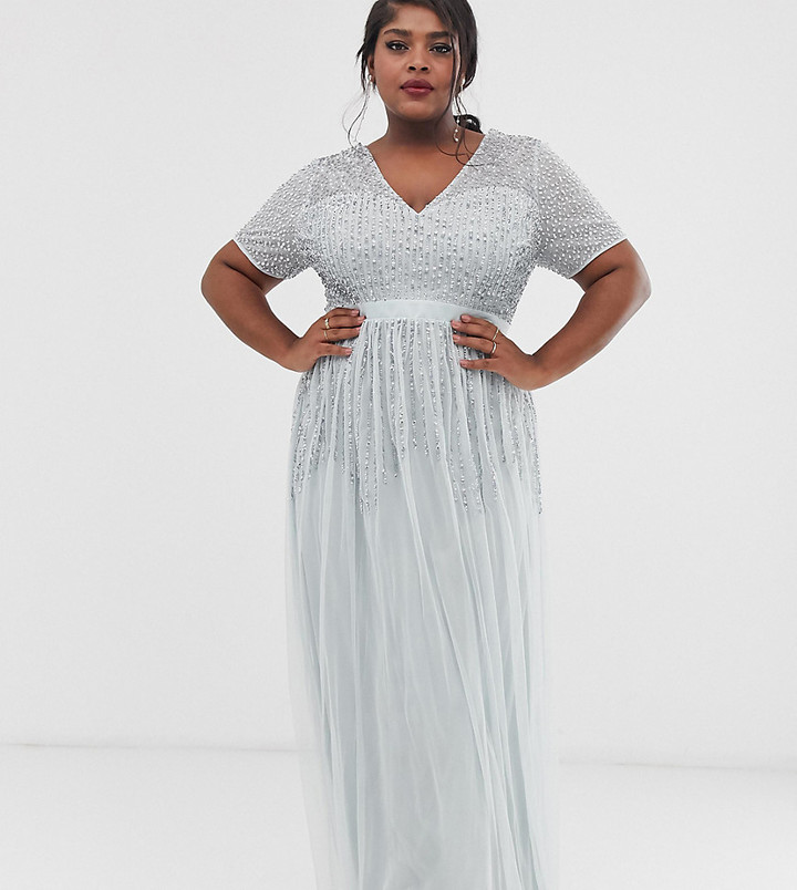 plus size pleated maxi dress