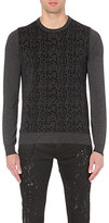 Thumbnail for your product : Roberto Cavalli Snake-texture knitted jumper
