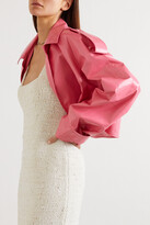 Thumbnail for your product : Bottega Veneta Crinkled Glossed-leather Trench Coat - Pink