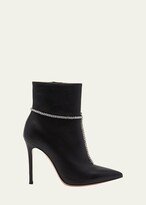 Thumbnail for your product : Gianvito Rossi Rhinestone-Chain Nappa Leather Booties