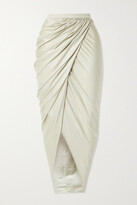 Thumbnail for your product : Rick Owens Vered Asymmetric Draped Stretch-jersey Skirt - Cream