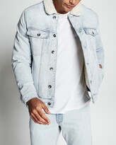 Thumbnail for your product : Cotton On Men's Blue Denim jacket - Borg Denim Jacket
