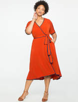 Thumbnail for your product : True Wrap Dress with Piping Detail