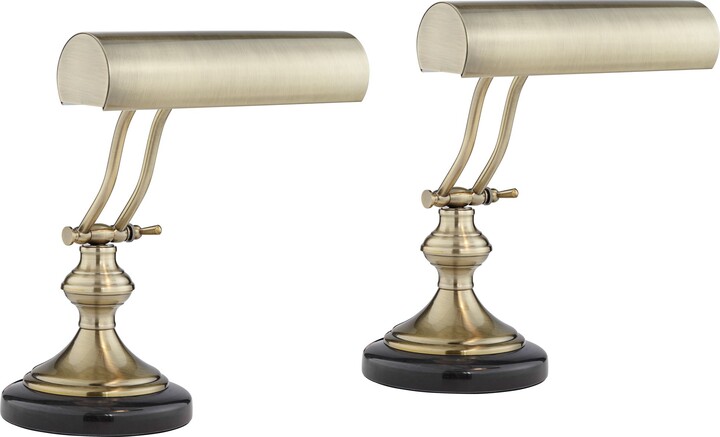 Regency Hill Serenity Antique Brass Adjustable Piano Desk Lamps Set of 2