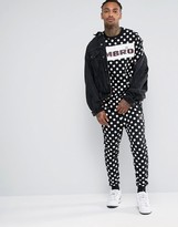 Thumbnail for your product : House of Holland x Umbro Skinny Joggers With All Over Polka Dots