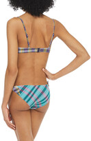 Thumbnail for your product : Maison Lejaby Madras knotted checked bikini top