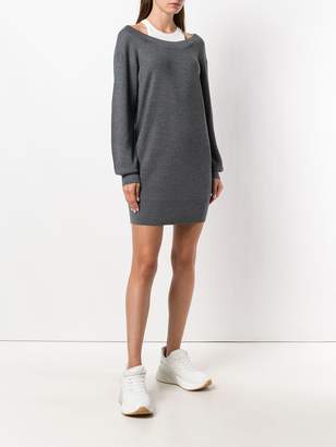 Alexander Wang T By double layer sweater dress
