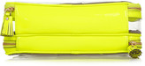 Thumbnail for your product : Anya Hindmarch In Flight neon patent leather-trimmed travel case