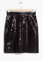 Thumbnail for your product : Croco Leather Skirt