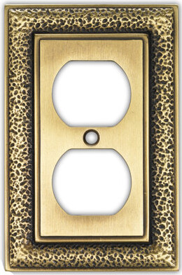 ClaireDeco Hammered 2-Gang Duplex Outlet Wall Plate