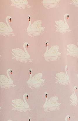Stella McCartney Women's Swan Print Ruffled Silk Blouse