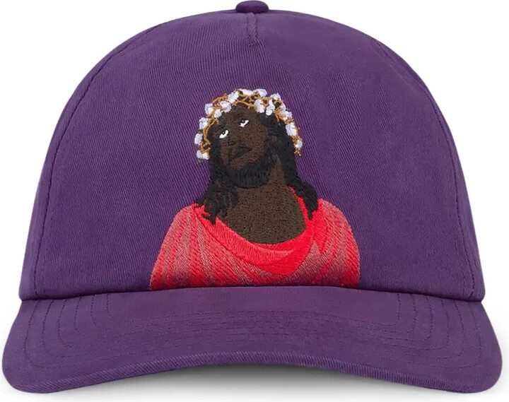 Denim Tears Black Jesus embroidered cap