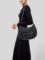 Thumbnail for your product : Tod's Patent Leather-Trimmed Pashmy Shoulder Bag