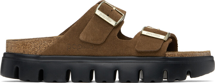 Birkenstock Brown Narrow Papillio Arizona Platform Sandals