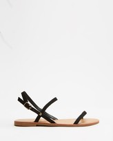 Thumbnail for your product : Spurr Women's Black Flat Sandals - Tiarne Sandals - Size 6 at The Iconic