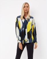 Thumbnail for your product : Jaeger Silk Graphic Floral Blouse