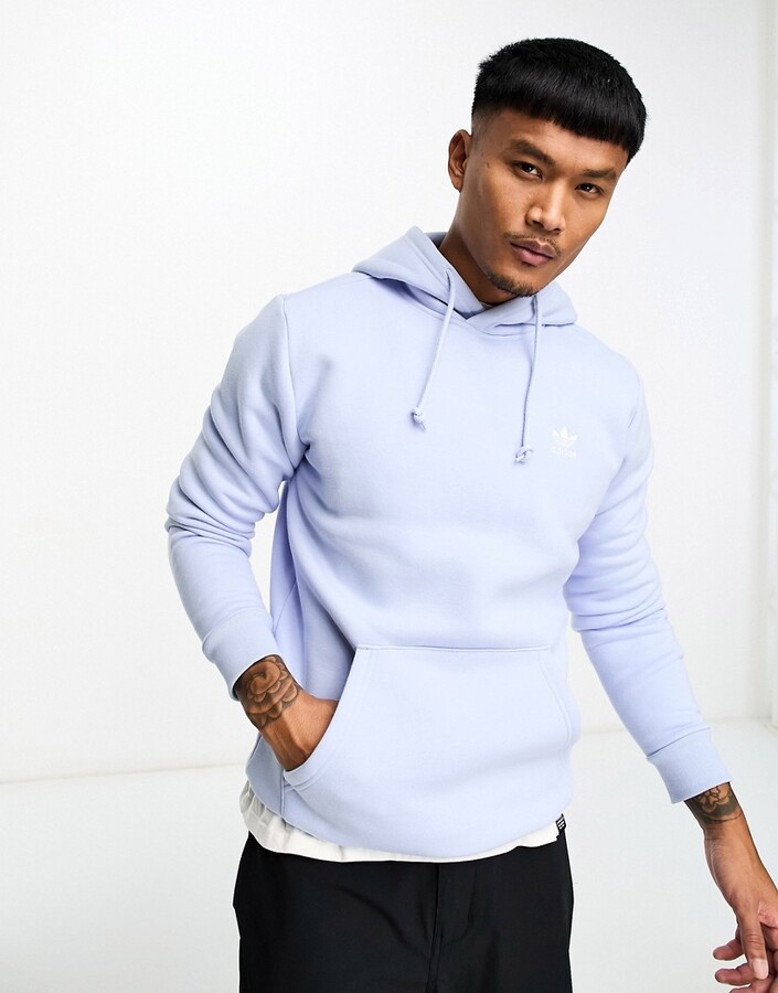 adidas essentials hoodie in blue - ShopStyle