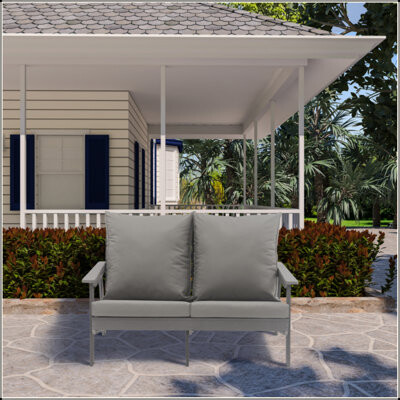 Lark Manor Patio Sofa Outdoor Loveseat Sofa 2-Seater
