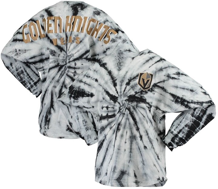 Spirit Jersey Women's Black Vegas Golden Knights Spiral Tie-Dye Long Sleeve  T-Shirt - ShopStyle