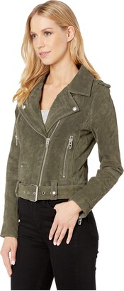 Blank NYC Suede Moto Jacket in Herb (Herb) Women's Coat