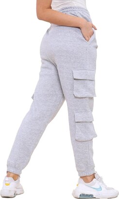 mymixtrendz Womens Ladies Cargo Trouser Casual Jogging Joggers Drwastring Cuffed Pocket Sports Gym Bottoms 