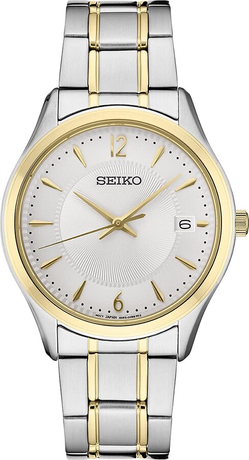 Seiko Men's Japanese Quartz Dress Watch with Stainless Steel Strap -  ShopStyle
