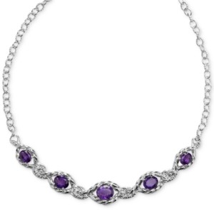 Carolyn Pollack Amethyst Statement Necklace (7-3/8 ct. t.w.) in Sterling Silver