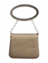 Thumbnail for your product : Judith Leiber Crystal Handle Satin Bag Green
