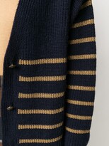 Thumbnail for your product : Twin-Set Metallic Stripe Belted Cardigan