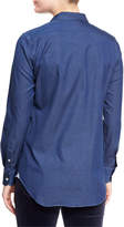 Thumbnail for your product : Loro Piana Kara Denim Button-Front Blouse, Insignia Blue