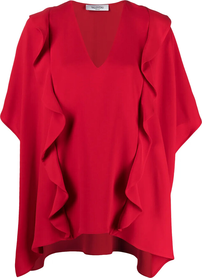 Valentino Garavani Ruffled Drape Blouse