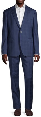 HUGO BOSS Jeffery/Simmons Regular-Fit Plaid Virgin Wool Suit - ShopStyle