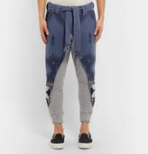 Thumbnail for your product : Alanui Alanui + Tapered Panelled Cashmere-Intarsia And Loopback Cotton-Jersey Sweatpants