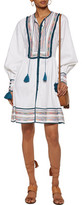 Thumbnail for your product : Talitha Kutch Athena Tasseled Embroidered Cotton Mini Dress